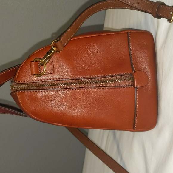 Fossil Sydney satchel crossbody bag tote brown - Picture 5 of 9